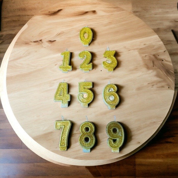 GOLD CANDLES NUMBERS