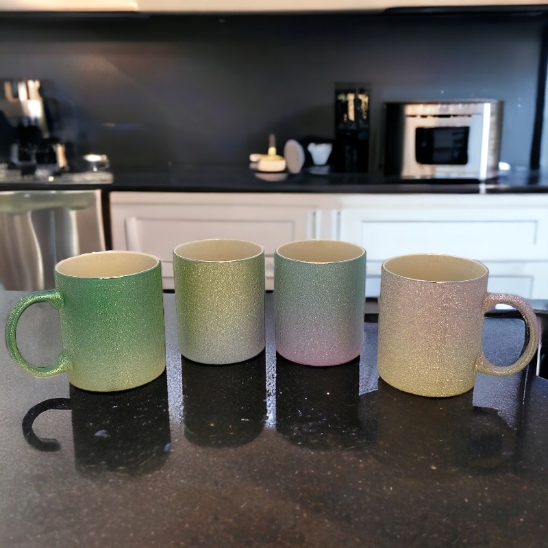 FANCY GLITTER MULTICOLORED MUGS