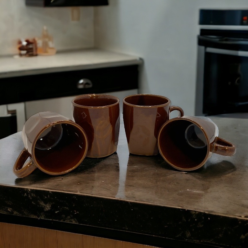 PETAL BROWN MUGS