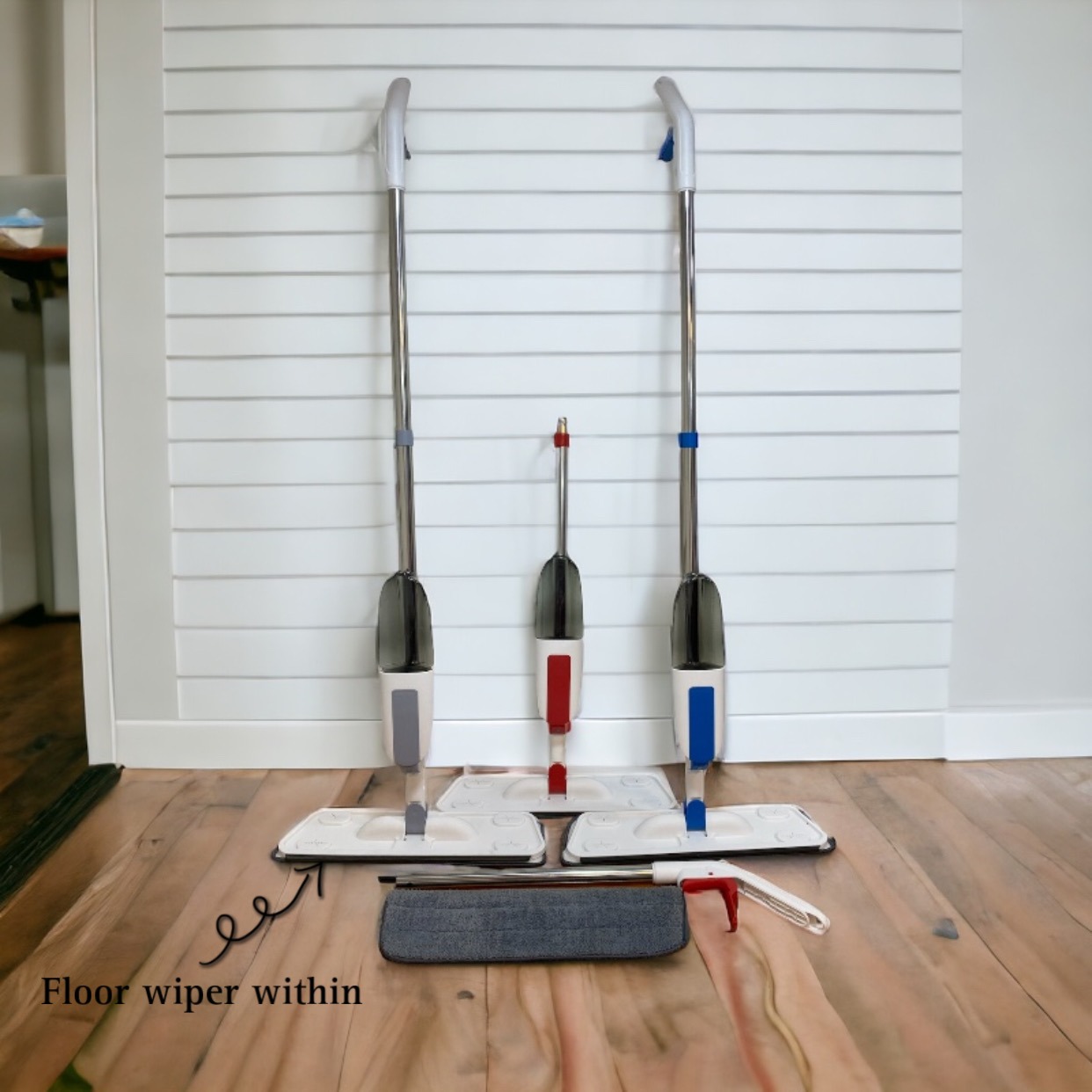 SPRAY MOP WITH FLOOR WIPER