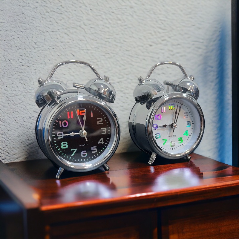 ALARM CLOCK SILVER NEON