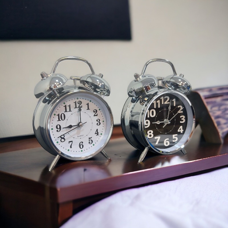 ALARM CLOCK SILVER LARGE