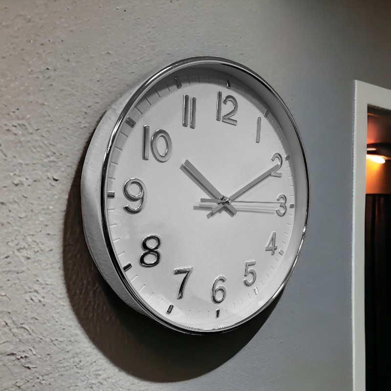 WALL CLOCK SILVER